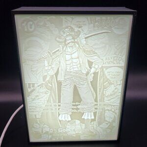 One Piece Gol D. Roger Manga Gold OP-09-118 Lithophane Lightbox 7x5.5x2 inches